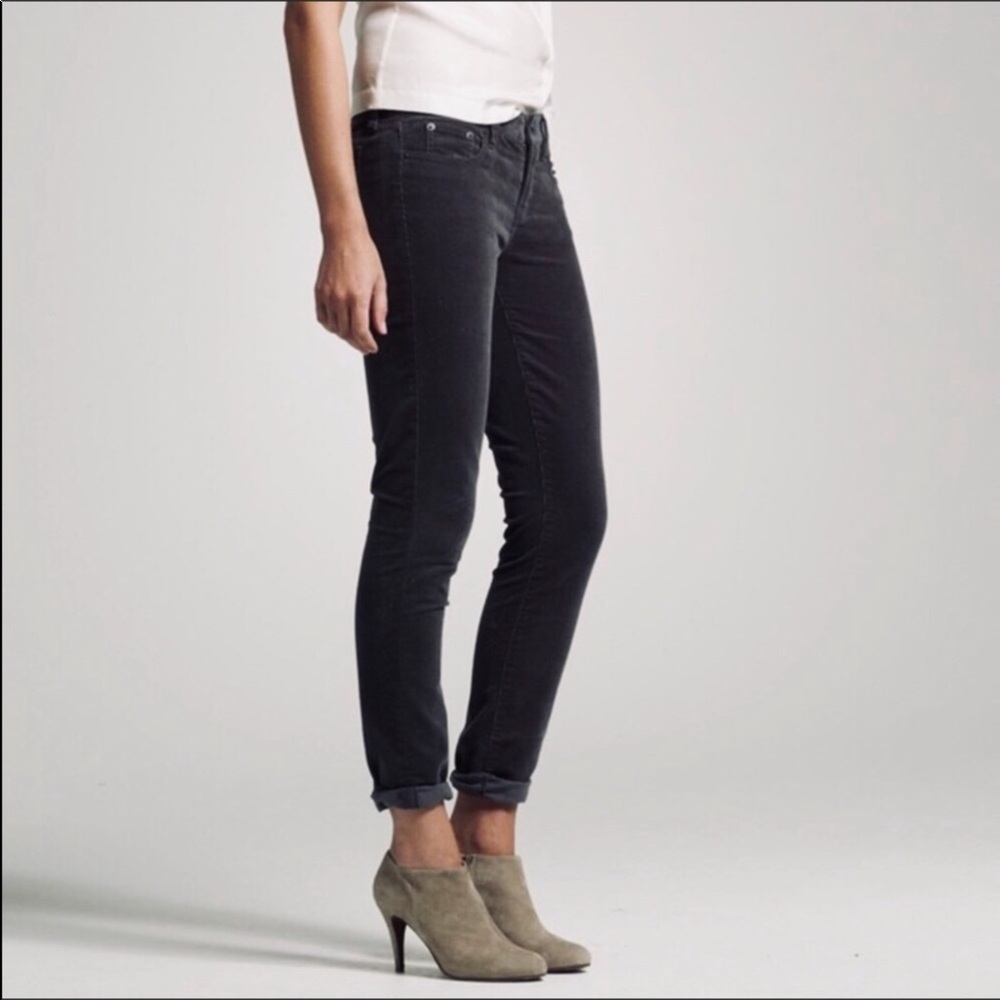 J. Crew Factory Charcoal Toothpick Corduroy Pants 25